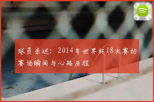 球员亲述：2014年世界杯18决赛的赛场瞬间与心路历程
