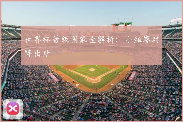 世界杯晋级国家全解析：小组赛对阵出炉